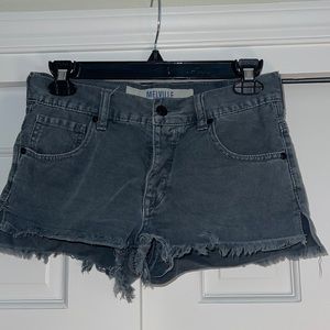 Brandy Melville blue/ grey denim shorts.